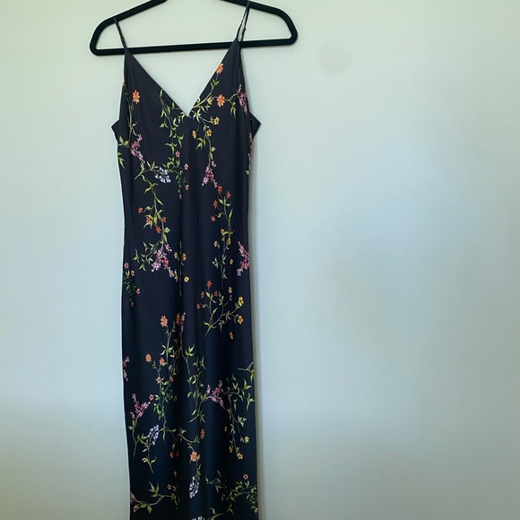 L’AGENCE FLORAL SILK SLIP DRESS - Picture 2 of 4
